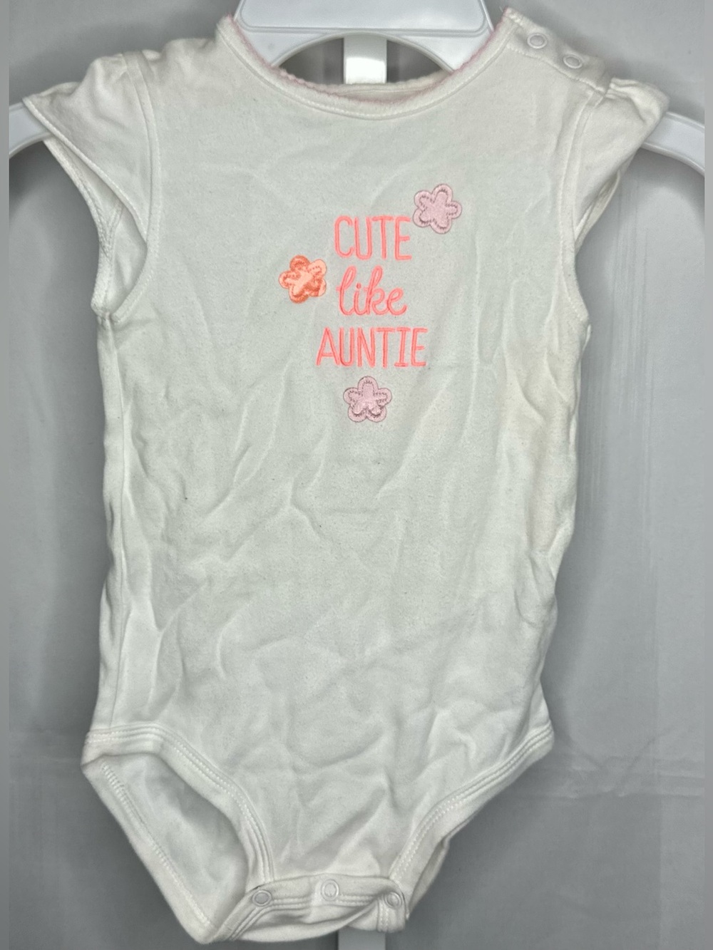 Cute Like Auntie White Baby One-Piece Bodysuit